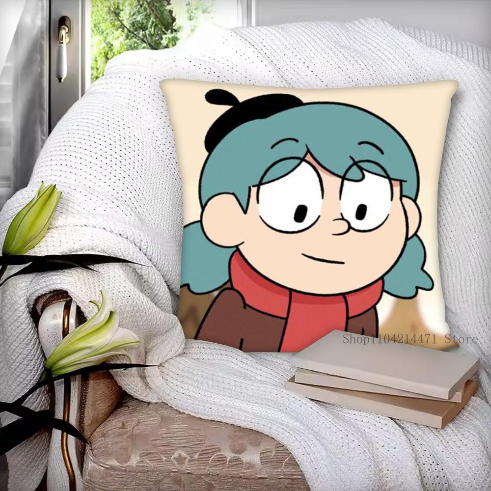 1pc H-Hilda Cartoon Girl Pillow Case Square Bedroom Sofa Leisure Comfort Cushion Car Living Room Home Decoration