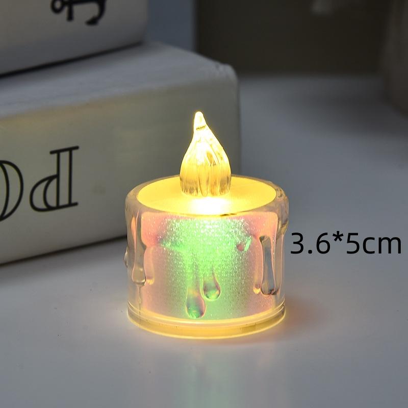 

4 шт. светодиодных беспламенных свечей, светодиодных свечей-колонн, включая батарею, идеально подходят для рождественских семейных посиделок, ужинов при свечах S-1PC разноцветный