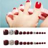 J-12 Cherry Diamond Removable Wearable Toe Nail Art Stickers Handmade Gel Toe Nail Tips For Women