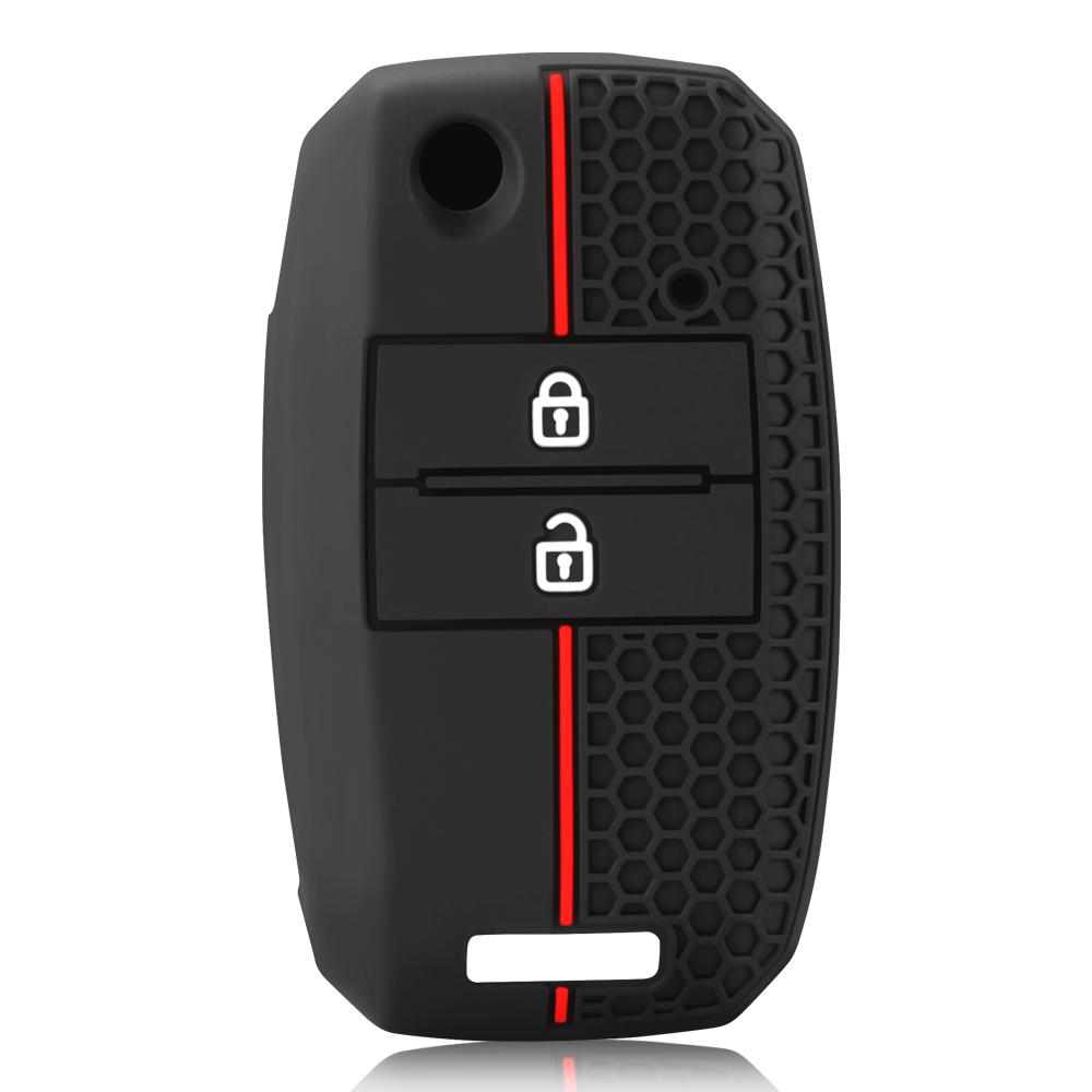 

2 Buttons Silicone Car Remote Key Cover For Kia Carens Ceed Sorento Optima Picanto Rio Soul Cerato Forte Sportage Key Fob Case