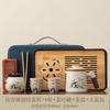Ru Kiln Portable Travel Tea Set High-end Ru Porcelain Filter Express Customer Cup New Chinese Outdoor Camping Car Tea Drinker