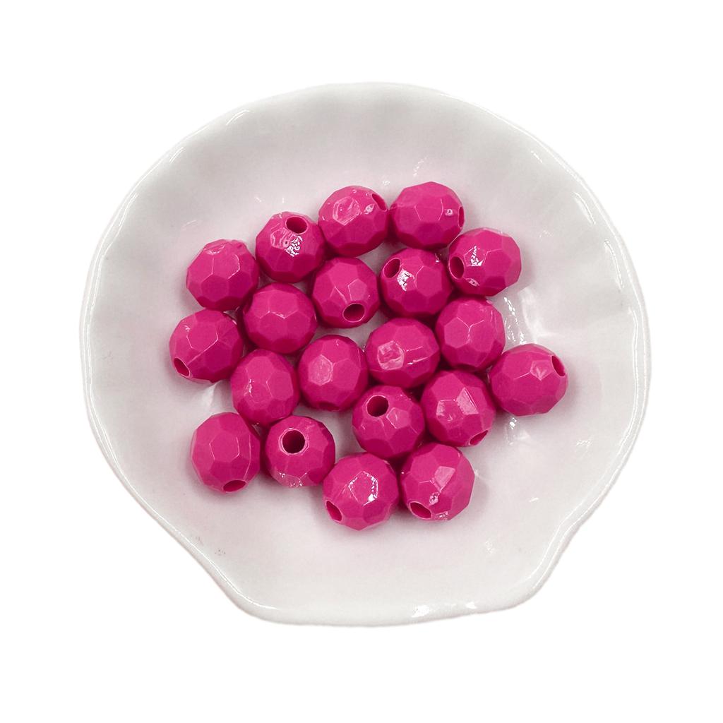 Candy Color 10mm For Jewelry Making Jewelry Beaded Materials Disco Ball 20pcs Beads Acrylic Round  Accessories