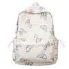 Small Pack Zipper  Shoulder Bag Solid Color Casual Backpack Waterproof Butterfly Backpack  Women