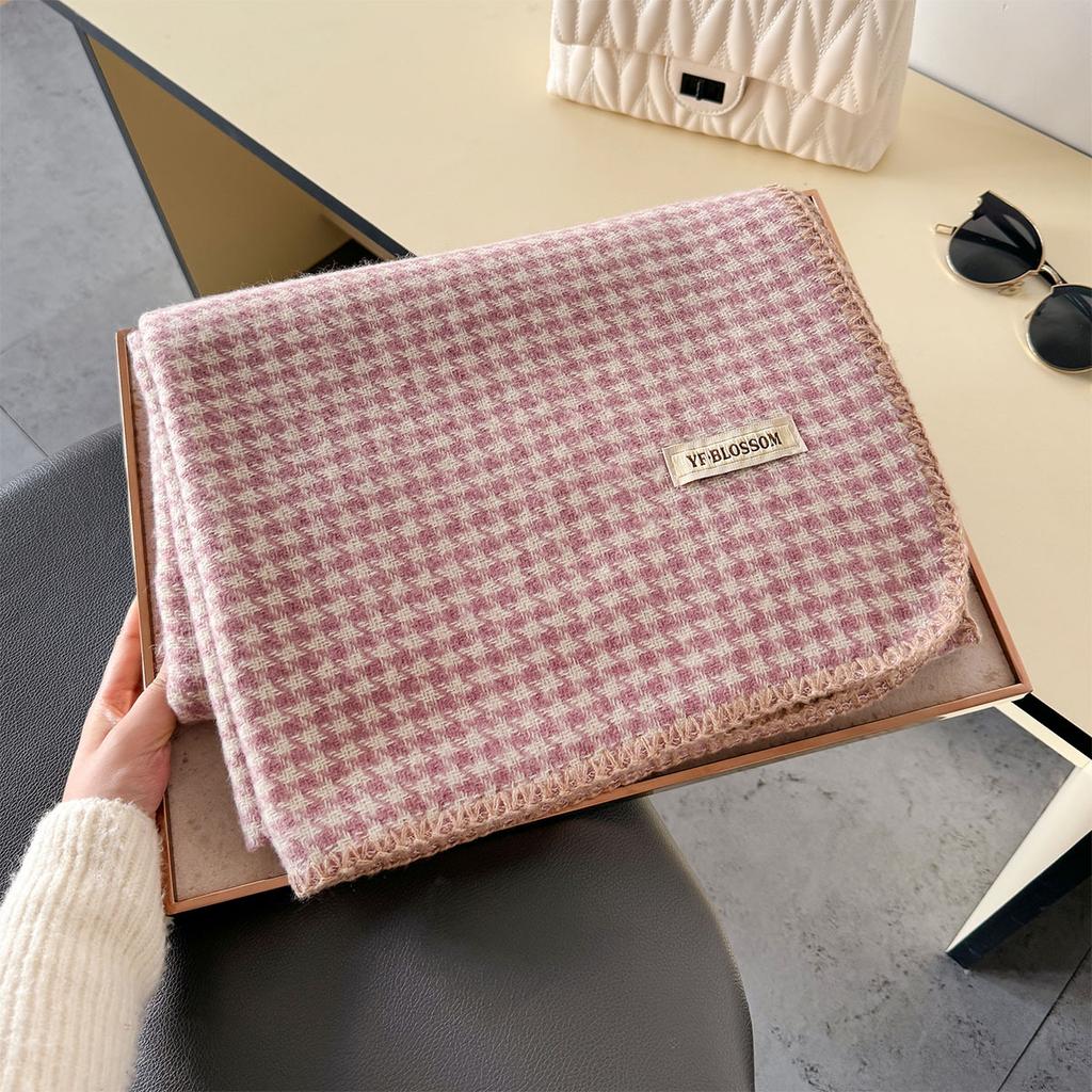 Autumn Winter Scarf FOR Women Men New Fashion Soft Thick Warm Double-sided Design Shawl Imitation Cashmere Houndstooth Wrap