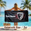Custom Text Beach Towel, Soft Absorbent Swimming Multi-use TowelBournemouth Football
