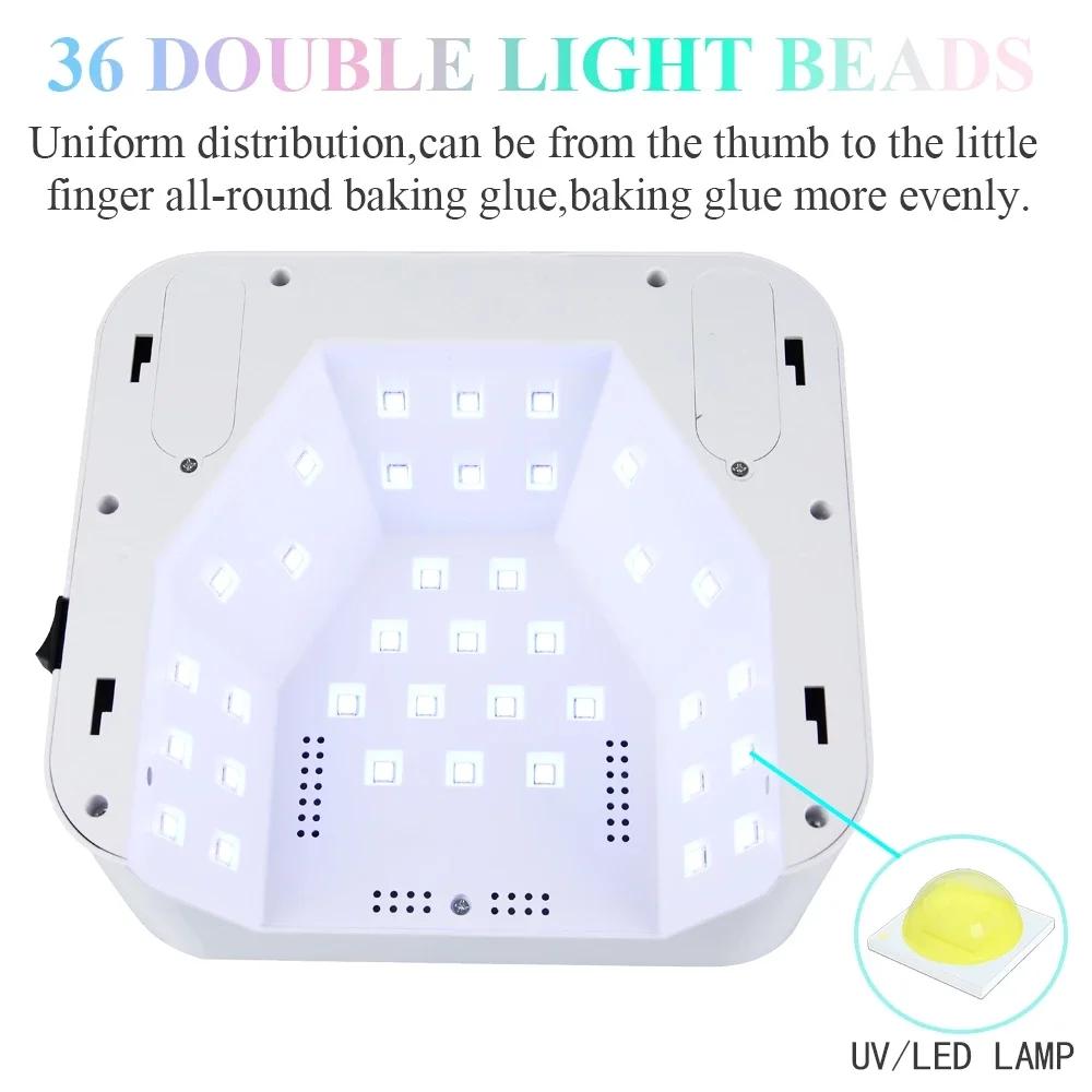 8 SUN UV LED Nail Lamp 36 LEDs Nail Dryer Rechargeable with 3 Timer Settings for Home And Salon Use