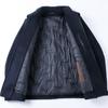 Double-sided Woolen Cashmere Coat for Men, Winter Lapel Short Down Lining Top, Middle-aged Dad Woolen Woolen Coat
