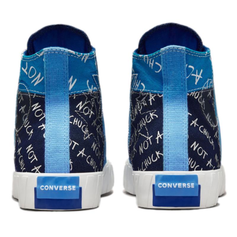 Converse Not A Chuck Comfortable High-Top Canvas Shoes Unisex Blue & Black