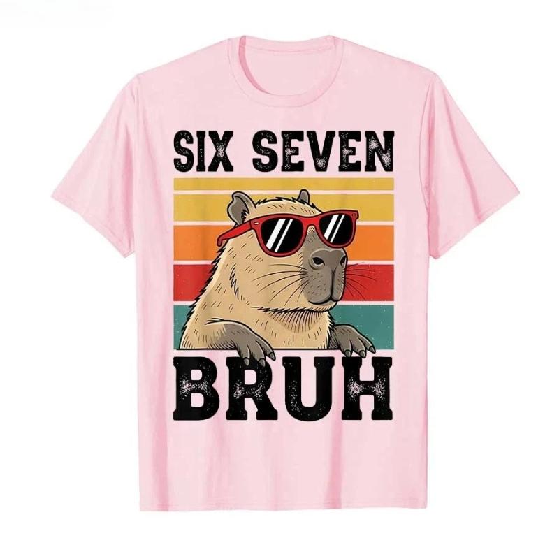 Funny Capybara T-shirt For Women Short Sleeve Tops Summer Short sleeved Harajuku streetwear Tops Tees