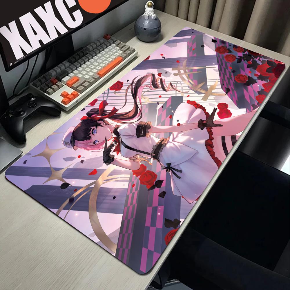 Anime Girl VTuber VSPO Mousepad Large Keyboard Desk Mat Gaming Mouse Pad LockEdge Nonslip Mat HYBXAXC Mousepad