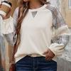 Women's Patchwork Plaid Long Sleeve Hoodie - Casual Autumn/Winter 2026 Loose Fit Base Top
