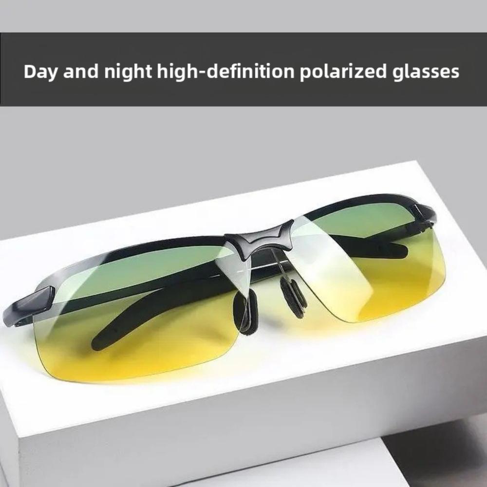 Polarized night vision glasses, color-changing sunglasses, male driver driving glasses, fishing sunglasses, day and night driving glasses