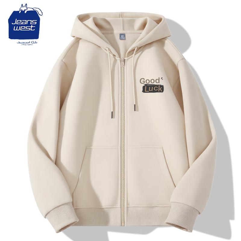 JEANSWEST CLUB Men s Retro Hooded Zip Cardigan 4XL