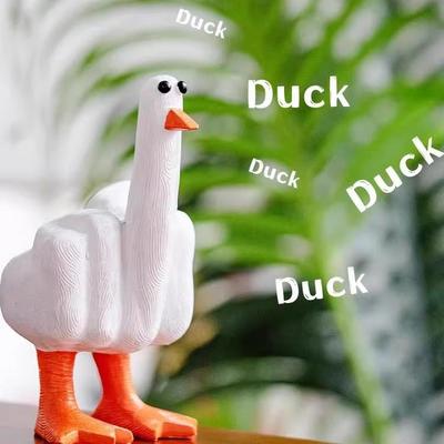 Den Vogel zeigen Ente: Kreative Harz-Schreibtischdekoration - Lustiges Geschenk für Freunde & Klassenkameraden