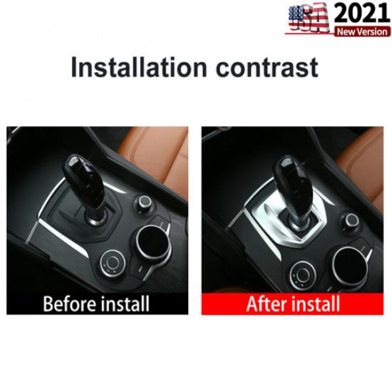 For Alfa Romeo Stelvio Inner Console Gear Shift Box Panel Cover Trim 2017-