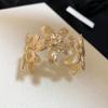 Metal Texture Geometric Flower Opening Bracelet Cold Wind Trend Personality Temperament Bracelet Design Sense Niche Jewelry