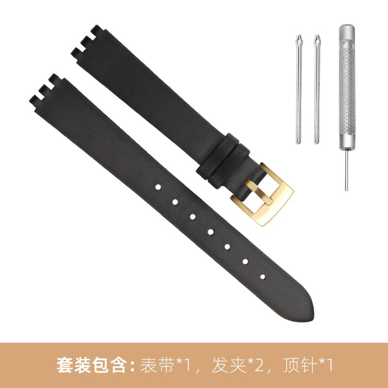 New Black Red white pink blue brown Watchband For SWATCH Genuine leather Watch band 12mm cowhide Wrist strap accessories women