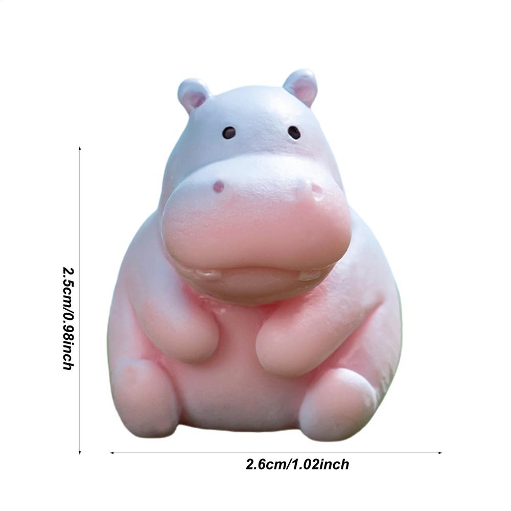 Little Hippo Figurines Unique Figurine Craft Resin Animal Figurines For Bookshelf Bedroom Tiny Cute Hippo Sculpture Home Decor