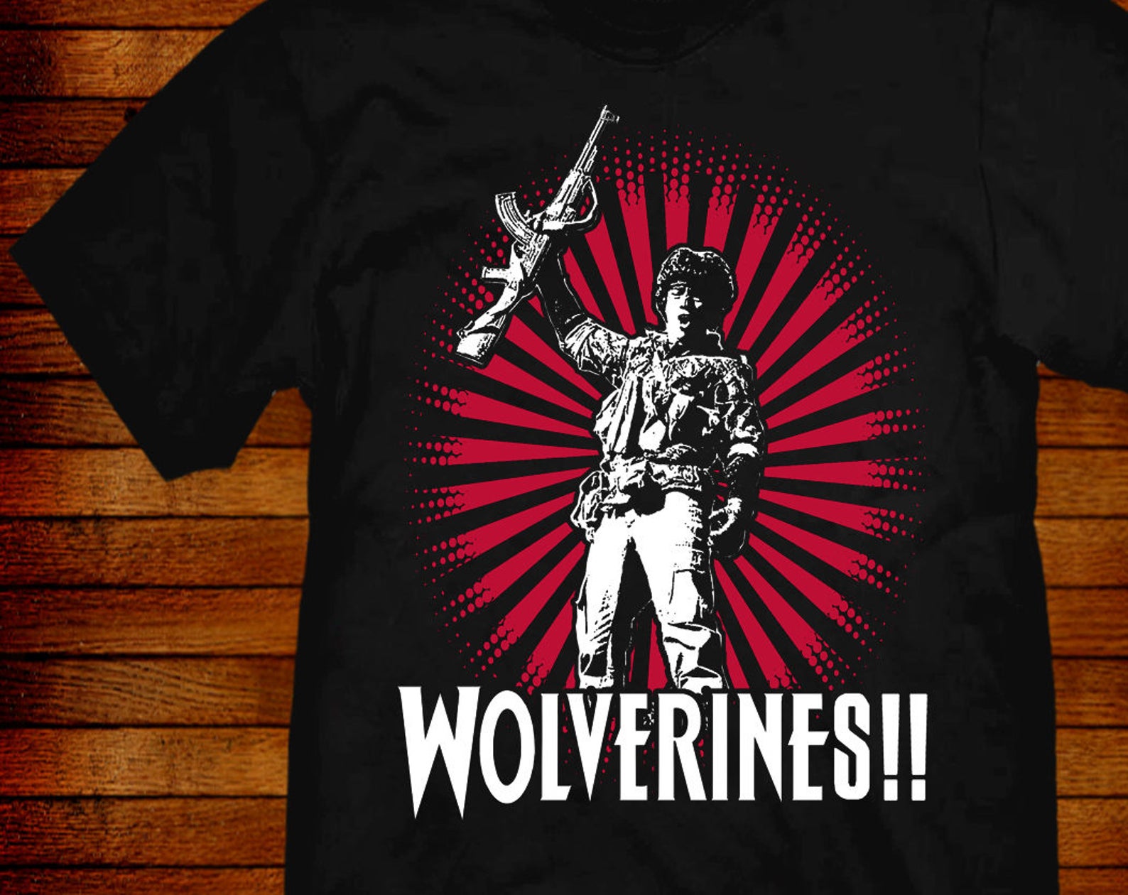 Red Dawn T shirt: Wolverines inspired by the classic 80s movie 3XL