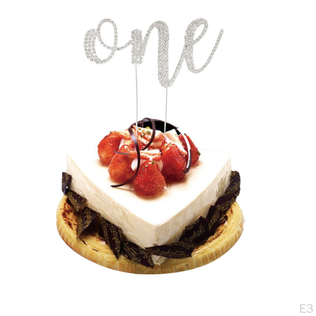 Crystal 1st Birthday Anniversary Cake Topper
