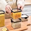 Five Grains & Cereals Airtight Storage Jar - Food-Grade Transparent Plastic for Snacks, Dried Goods & Tea