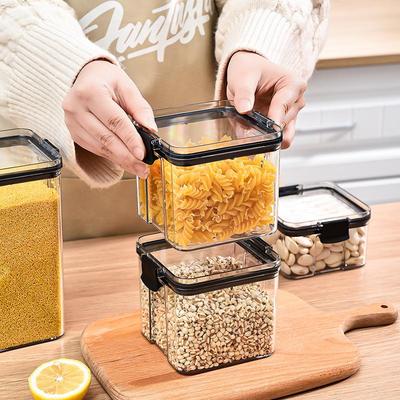 Five Grains & Cereals Airtight Storage Jar - Food-Grade Transparent Plastic for Snacks, Dried Goods & Tea