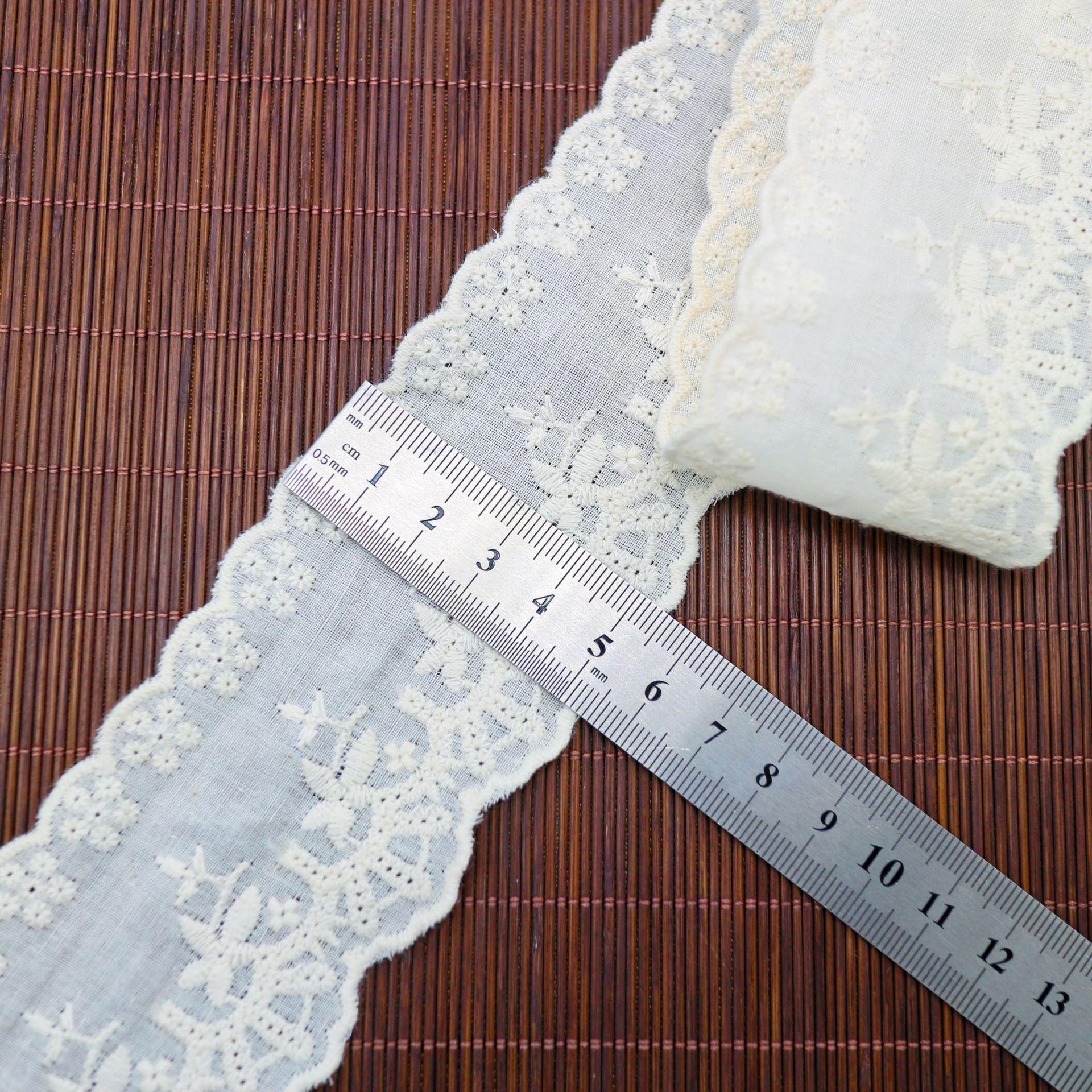 Хлопок Хлопковая Нить Кружево Вышивка Замок Край Одежда Декоративное Кружево DIY Детский Воротник Край Рукава Сращивание Аксессуары OL51025