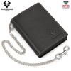 Humerpaul Genuine Leather Men Wallet Rfid Slim Card Holder with Anti-lost Pocket