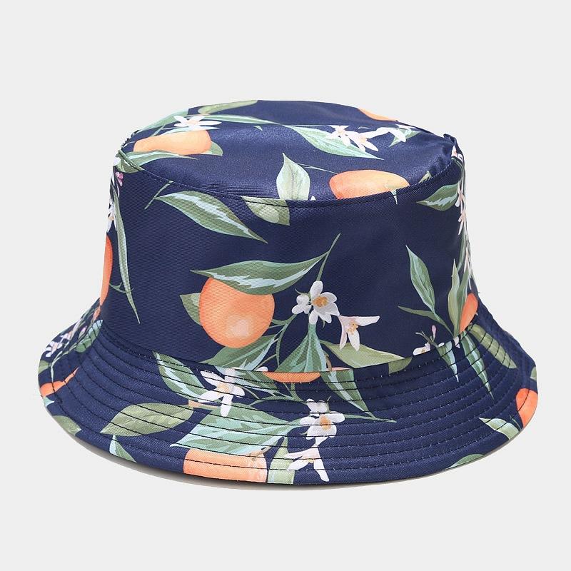 Creative Printed Fruit Pattern Bucket Cap Unisex Outdoor Leisure Fisherman Hat Summer Beach Uv Protection Sun hats Panama Bob