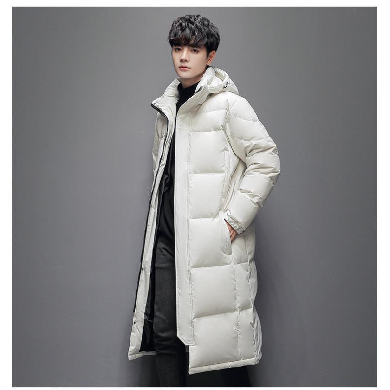 New Women's Down Jacket, Couple Outdoor Cold-proof Clothing, Men's and Women's Long Knee-length Thickened Loose School Uniform