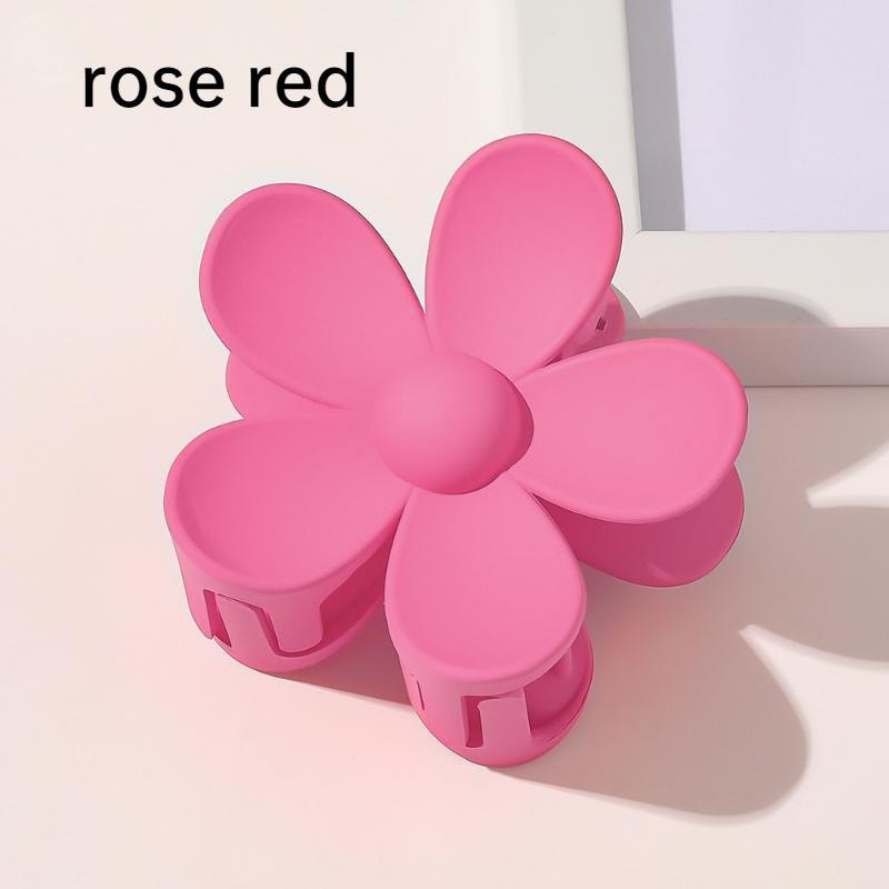 Mode Frauen Kunststoff Haar Krallen Krabben Klammern Charme Einfarbig Blume Form Dame Kleine Haar Clips Kopfschmuck Haar Zubehör