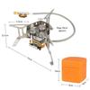 Newest Arrival Outdoor Portable Three Head Stove Camping Windproof Stove Camping Picnic Burner Outdoor Foldable Gas Stove