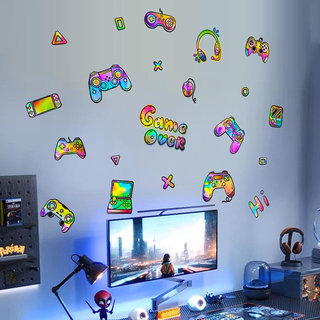 Ls16503 Laser Colorful Gamepad Earphone Wall Sticker Viewing Angle Is Different Pattern Color Is Different