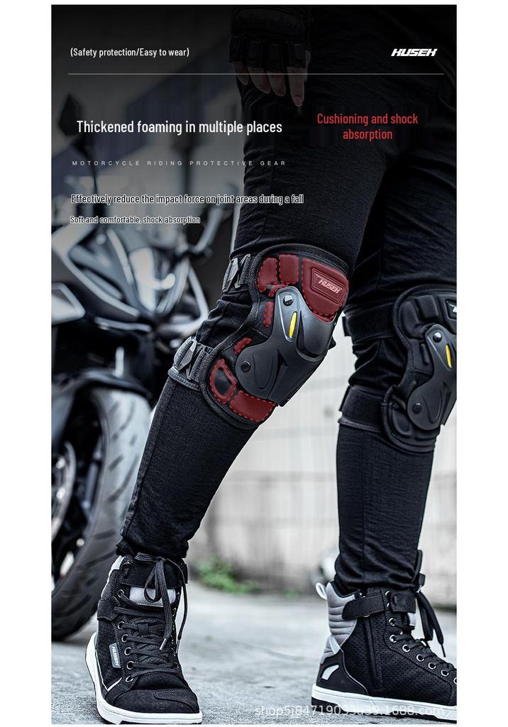 Universal Windproof Motorcycle & Electric Scooter Knee Pads - All-Season Men's & Women's Protective Gear, Anti-Fall Leg Guards for Cycling