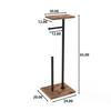Free Standing Toilet Paper Holder with Shelf, Floor Stand Tissue Dispenser for Mega Rolls, Bathroom Storage Organizer