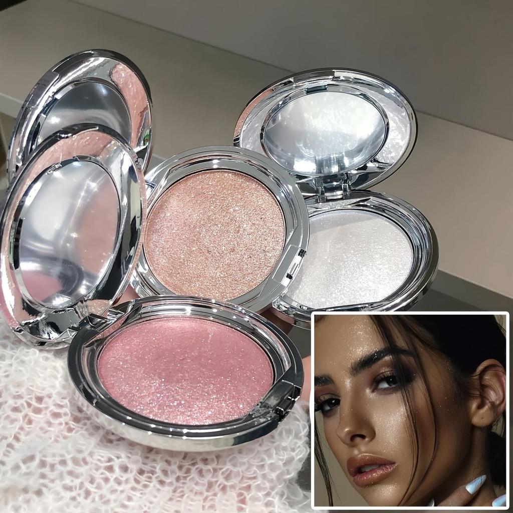 Shimmering Diamond Highlighter Powder Creamy Highlighter Makeup for Face Body Natural Glow Long-Lasting Non-Smudging Highlighter Paste Easy To Blend