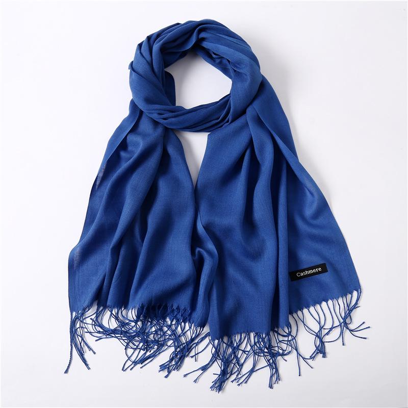 Annual Meeting Cashmere Feel Scarf: Lightweight 100g Solid Color Gift for Men & Women - Autumn/Winter Warm Shawl