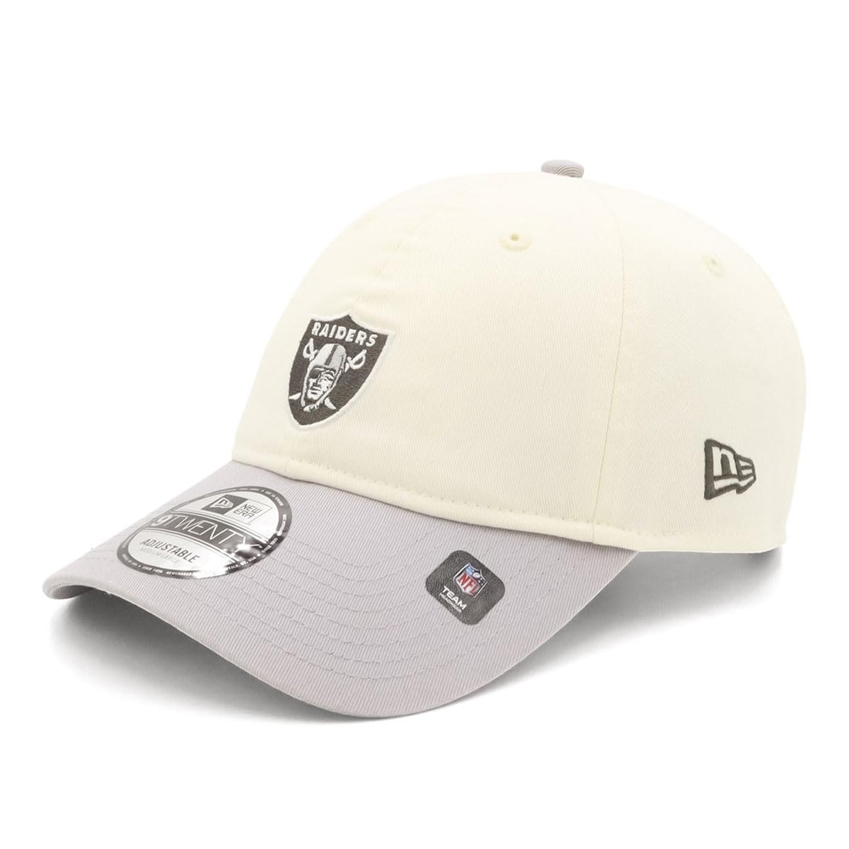 Кепка New Era 9TWENTY с мини-логотипом NFL LV Chrome, размер 920, LASRAI CRM GRY 261, Белый/Серый, M/L,