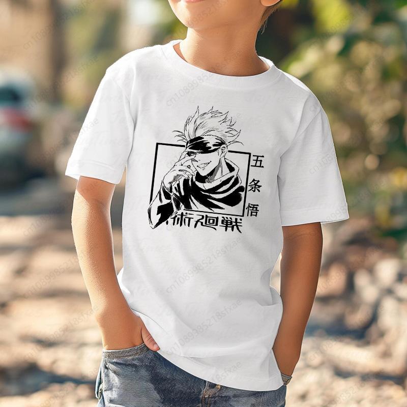Cartoon Fashion Casual Baby Clothing Children's Summer Girls and Boys Fun T-shirt Children's Printed White T-shirt