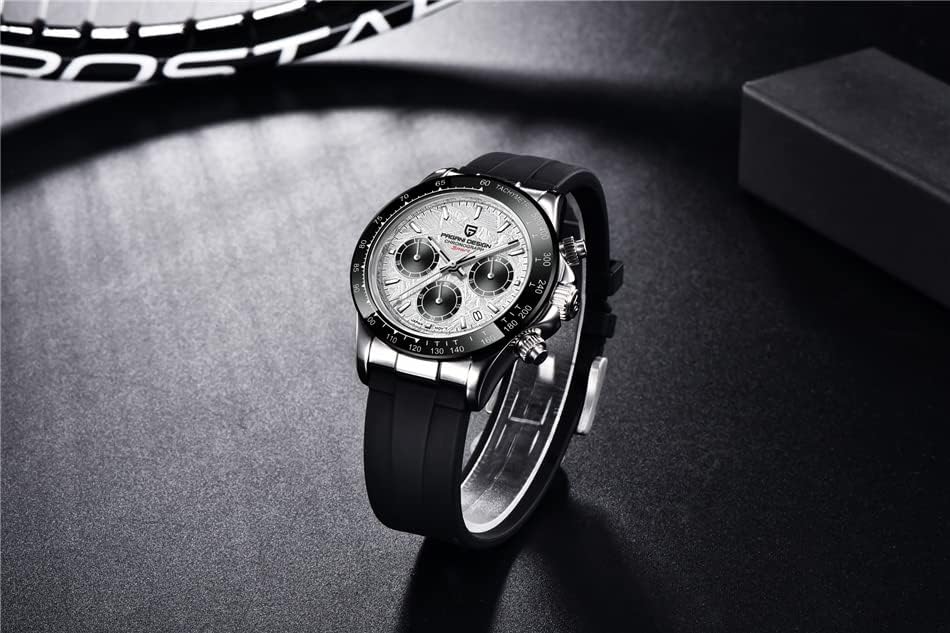 Pagani Design Relógio japonês SEIKO movimento de quartzo Daytona cronógrafo com caixa à prova d'água moldura de cerâmica relógio de trabalho empresarial aço inoxidável