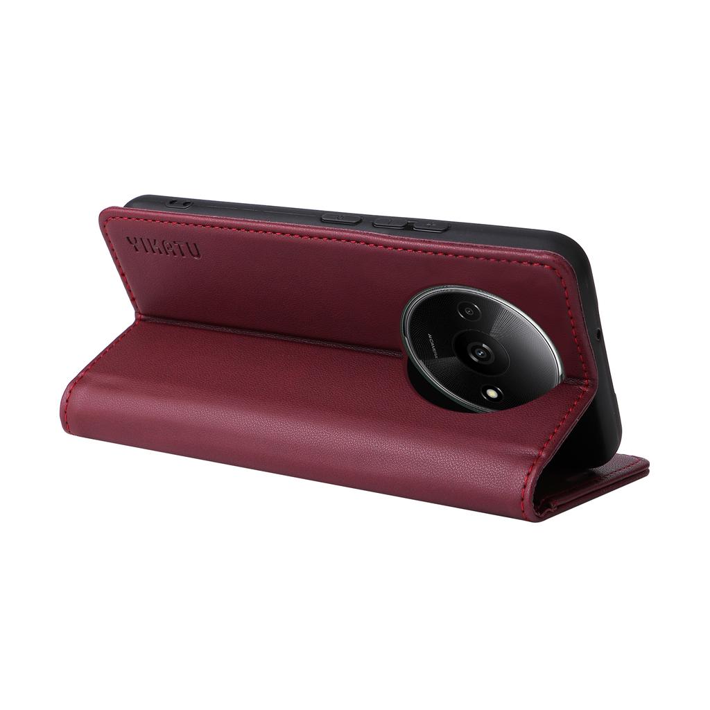 YIKATU YK-001 For Xiaomi Redmi A3 4G/Poco C61 4G Case Hidden Magnetic Adsorption Leather Phone Cover