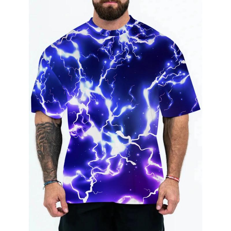 New Summer 3D Digital Printed European and American Adult Men's T-shirt