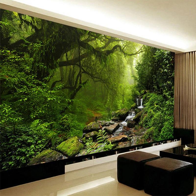 Photo Wallpaper 3d Virgin Forest Mural Nature Landscape Wall Mural Living Room Bedroom Backdrop Wall Papel