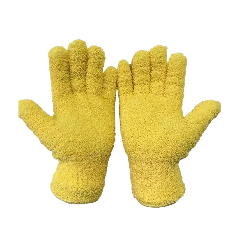 1 Paar Mikrofaser Staubhandschuhe Pflanzenblatt Reinigungshandschuhe Fusselige Staubentfernungshandschuhe für Zimmerpflanzen Möbel Jalousien