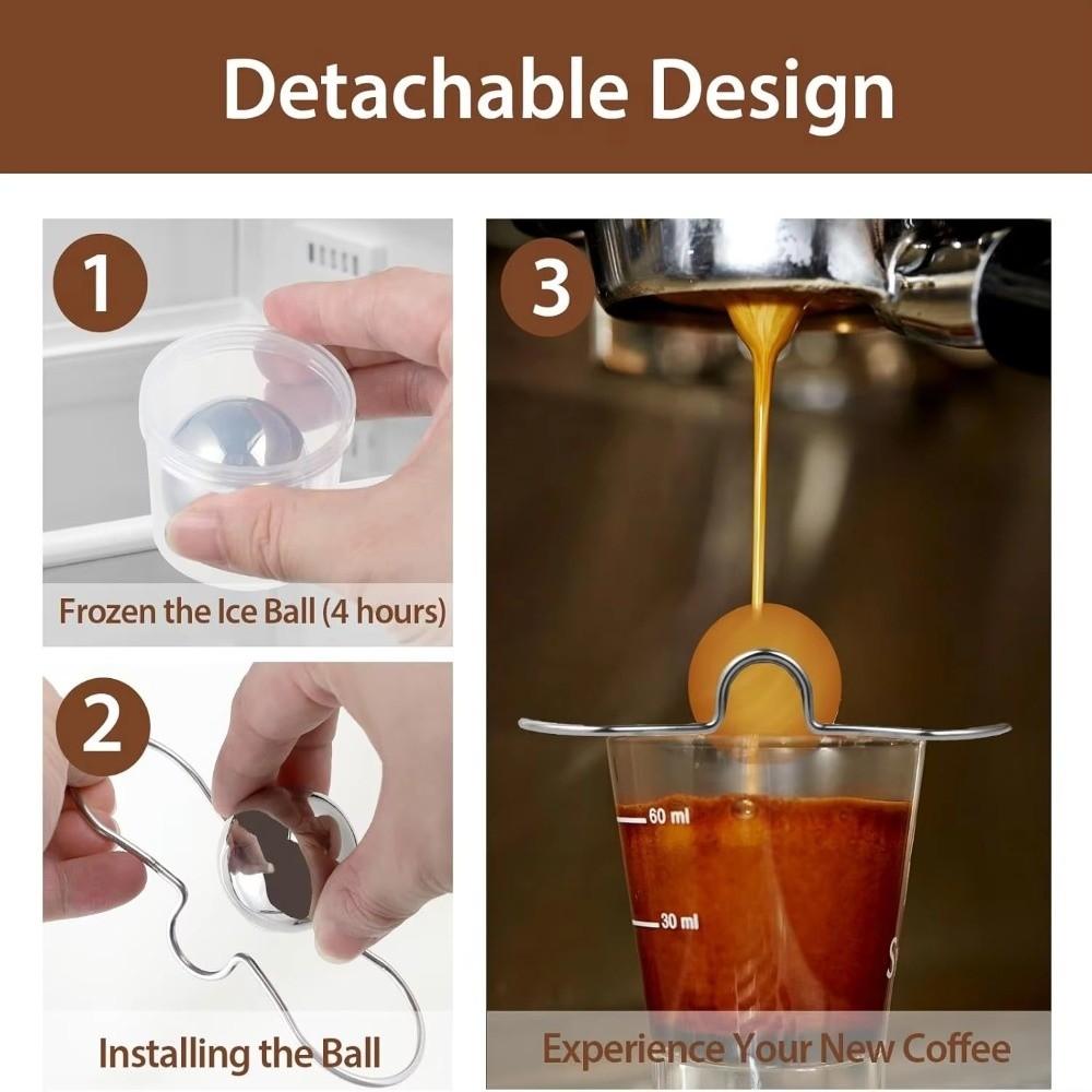 Chladicí kulička pro aromatické espresso Udržuje nápoje studené Rychle chladicí kulička Ledová kostka do kávy Domácí