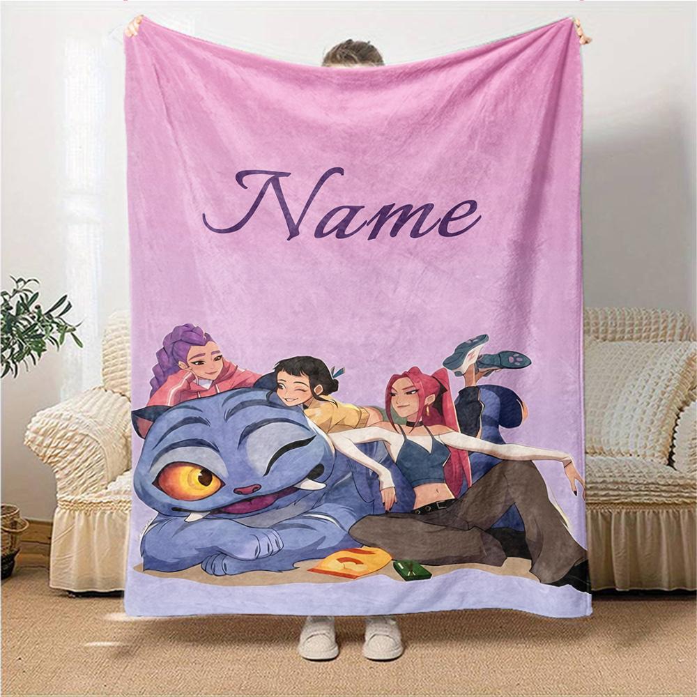 Custom Name Fall Guys Party Blanket for Couch & Bed, Plush Cozy Fuzzy Blanket Super Soft & Warm Blankets for Fall and Winter. 0908119