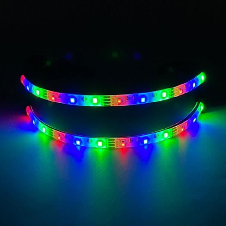 Elektrische leuchtende LED-Partybrille Unisex Mode leuchtende Brille für Rave-Partys Halloween Cosplay Kostüm Sonnenbrille
