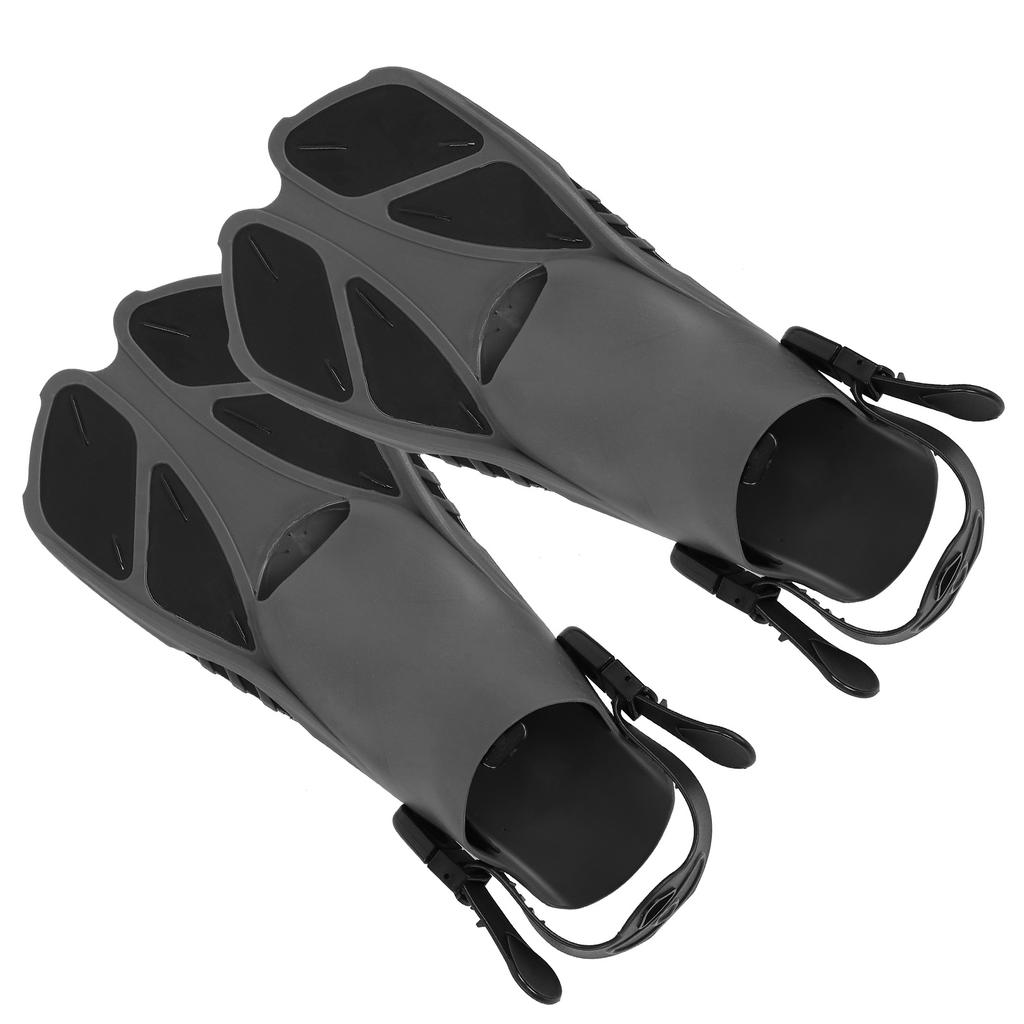2pcs Adjustable Snorkeling Fins Soft TPR Open Heel Long Diving Flippers for SwimmingMD