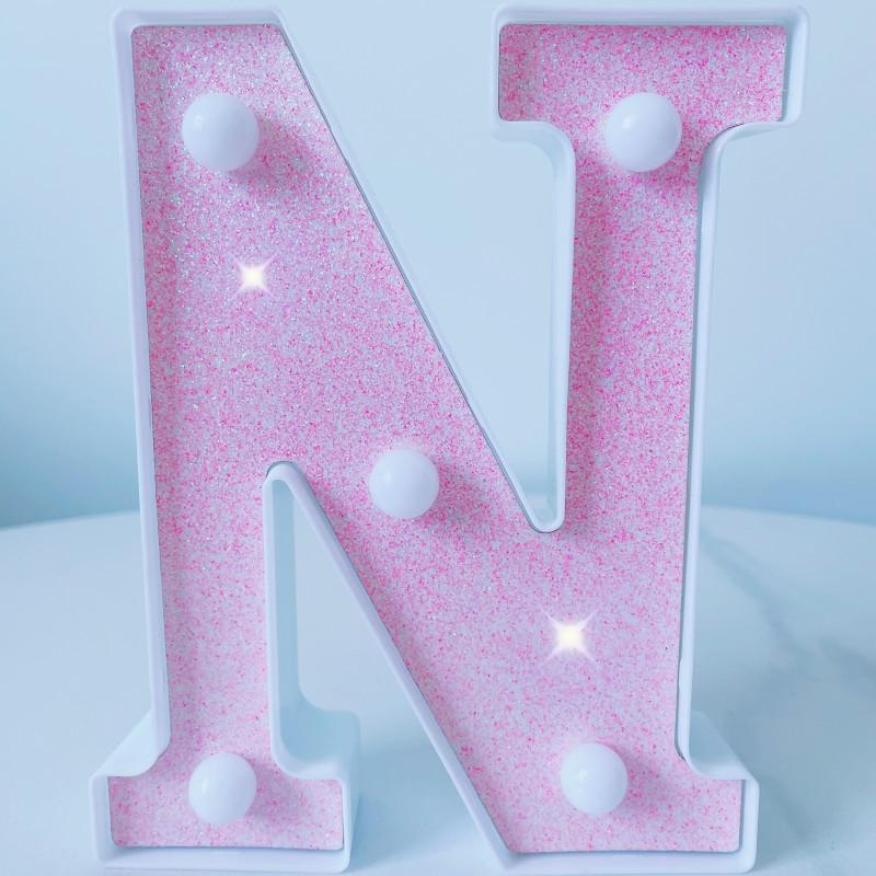 Pink LED Letter Light for Celebrations and Proposals