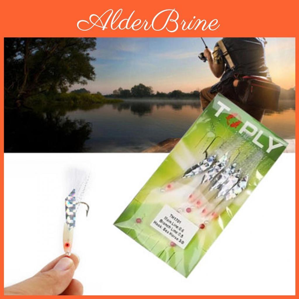 5pcs Feathers Mackerel Cod Bass Lure Sea Fishing Rigs Tackle Helpful Tool